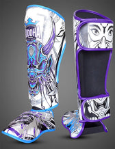 Espinilleras Muay Thai Buddha Luzbel Blancas