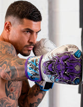 Guantes de boxeo Buddha Luzbel blancos