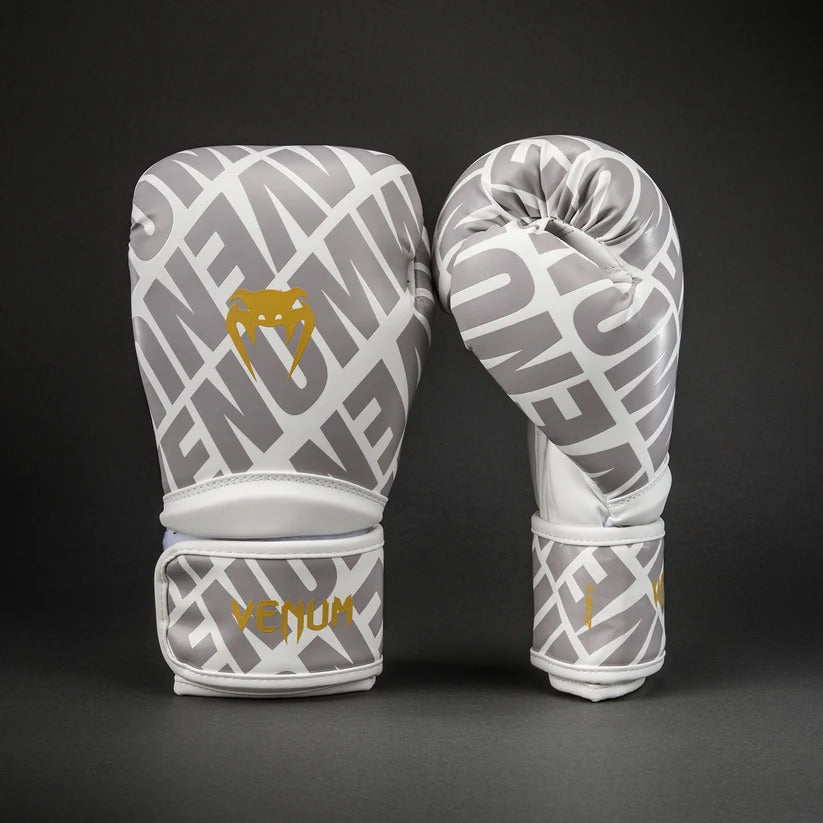 Guantes de muay thai Venum Contender 1.5 XT 3D blanco oro
