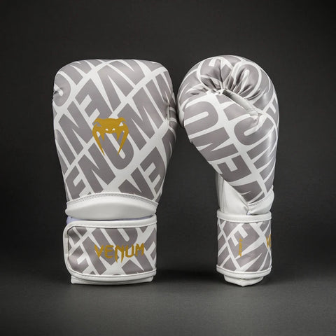 Guantes de muay thai Venum Contender 1.5 XT 3D blanco oro