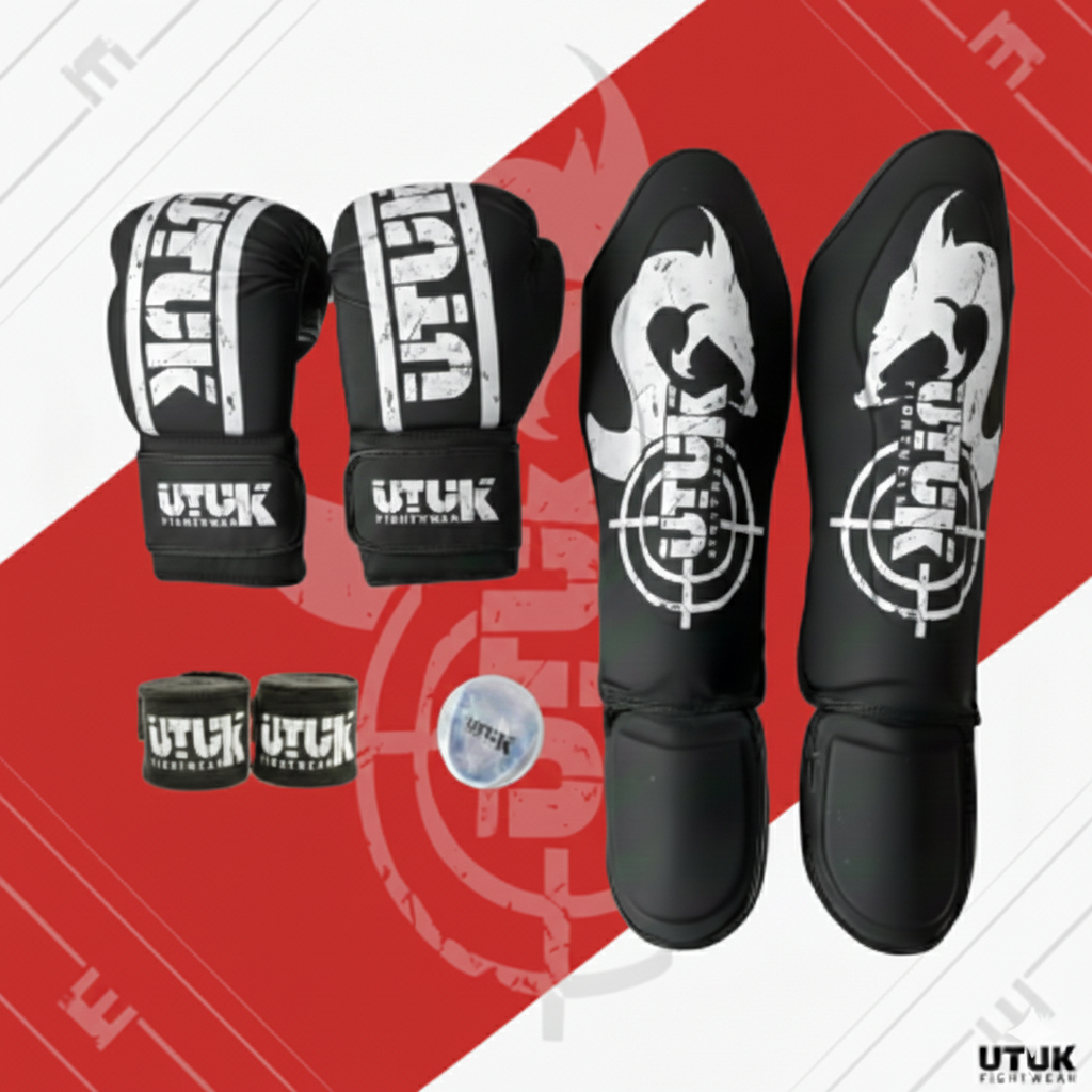 Pack Utuk muay thai Hunter negro blanco
