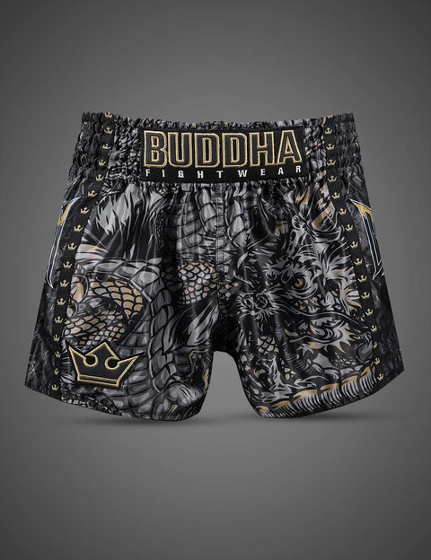 Shorts Muay Thai Buddha Dragon Negro