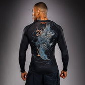 Rashguard Manga larga Venum Thunder Dragon Negro Gris