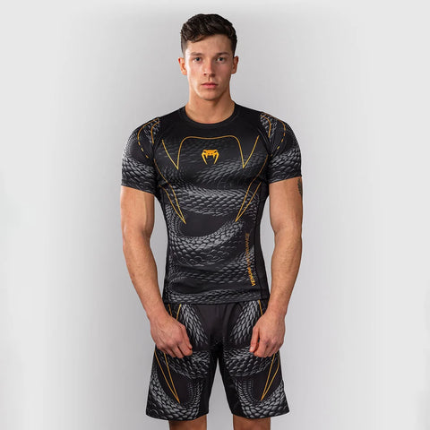 Rashguard Manga corta Venum Matupa Negro Gris Oro