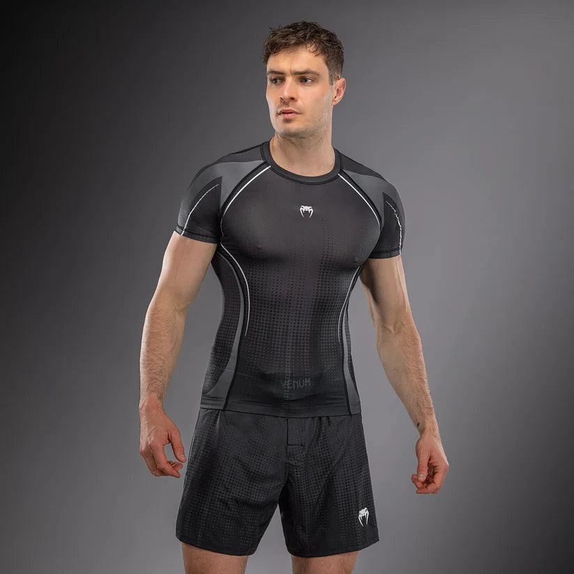 Rashguard Manga corta Venum Stealth black white