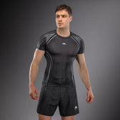 Rashguard Manga corta Venum Stealth black white