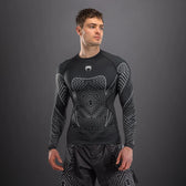 Rashguard Manga larga Venum Midnight Fury Negro Gris