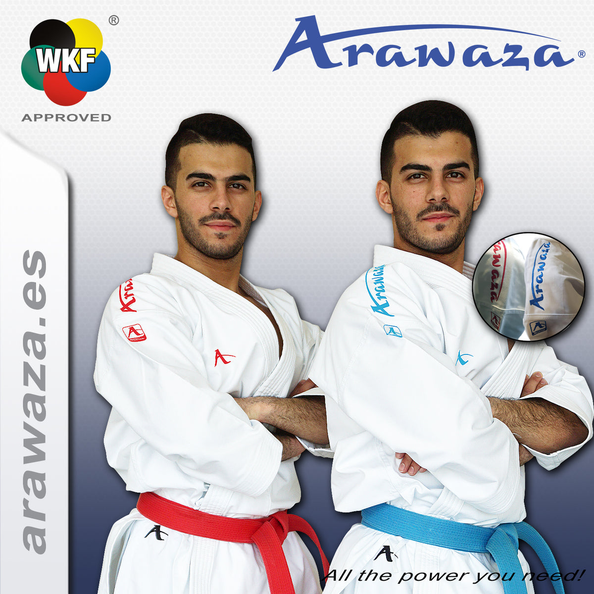 Pack karategui Arawaza Black Diamond rojo y azul