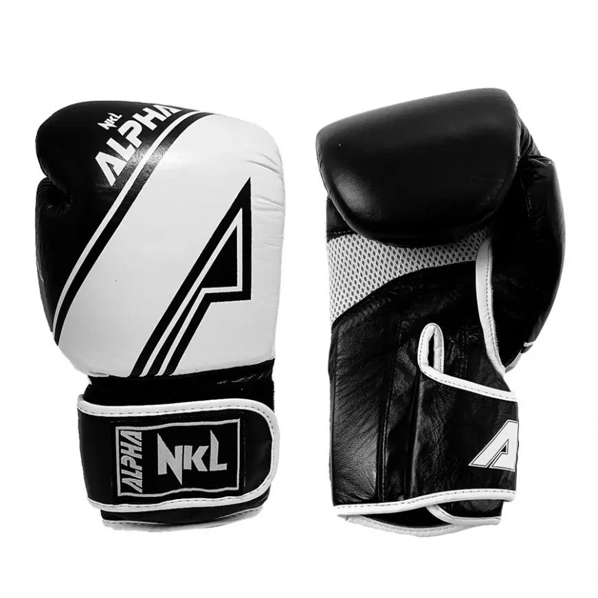 Guantes de boxeo NKL alpha negro blanco