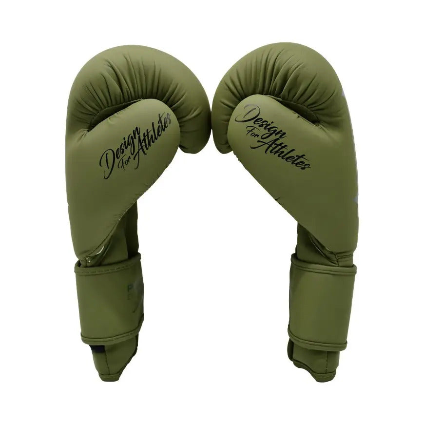 Guantes de Muay Thai NKL Pro Series Verde Militar