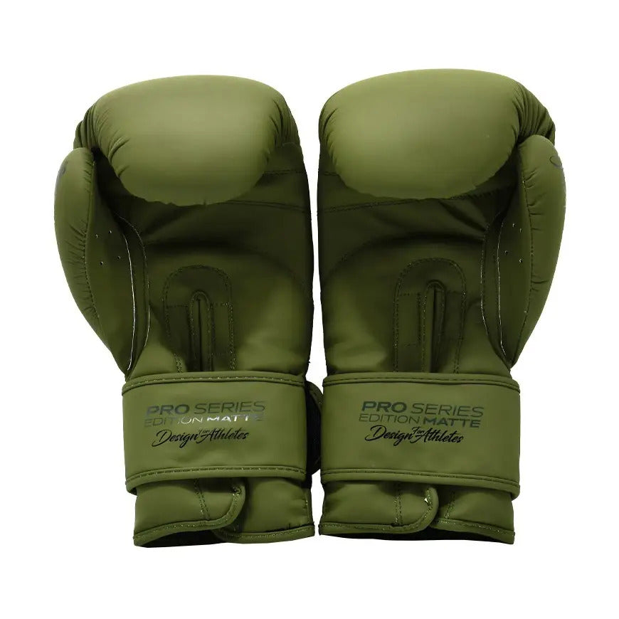 Guantes de Muay Thai NKL Pro Series Verde Militar