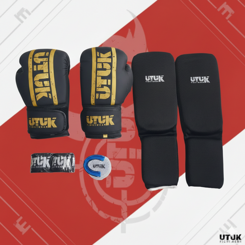Pack Muay Thai Utuk Tubular Negro ORO