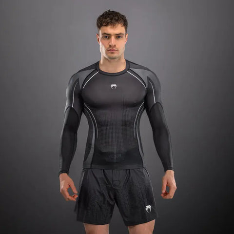 Rashguard Manga larga Venum Stealth black white