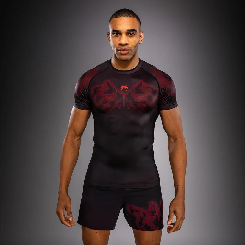Rashguard Manga corta Venum Spectre Rojo Negro