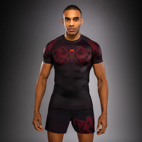 Rashguard Manga corta Venum Spectre Rojo Negro